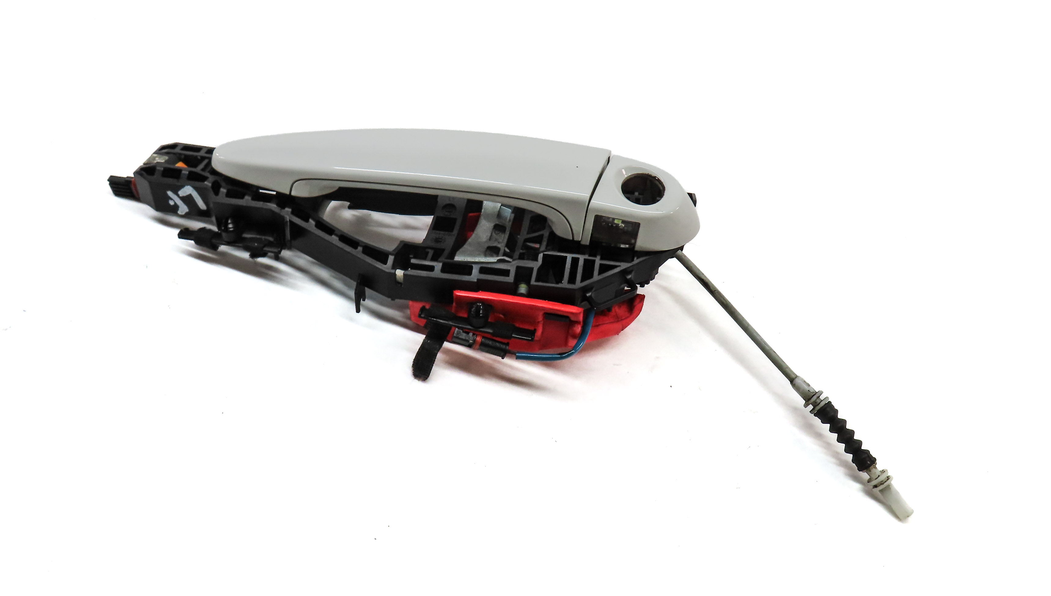 12-19 BMW 328i 330i 335i 340i M3 (F30) LEFT FRONT COMFORT DOOR HANDLE (WHITE) — exact item pictured